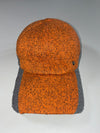 Vintage Orange Grey Knit Panel Baseball Cap (Adjustable)