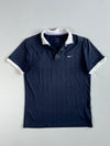 Nike Tennis Pinstripe Polo Navy White Collar(L)