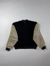 Vintage iD Wear GE Two-Tone Black & Beige Varsity Jacket (XL)