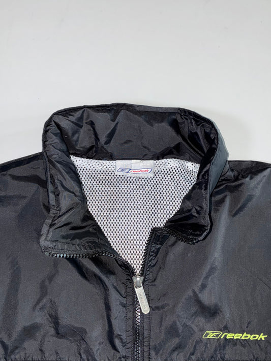 Reebok Black Piped Windbreaker (Detechable Arms) (Xl)