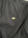 Vintage Lacoste Black Wool V-Neck Cardigan – Classic Croc Logo (XL)