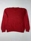 Polo Ralph Lauren Red Cotton Crewneck Sweater with Navy Pony Logo –(XL)