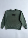 Guess | Olive Box Logo Crewneck | (XL)
