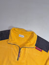 Vintage Reebok Classic Quarter-Zip Polar Fleece – Mustard Yellow/Grey Shoulder Panel (XL/2XL)
