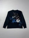 Big Train Osaka Japanese Koi Fish Embroidered Black Sweatshirt (XL)