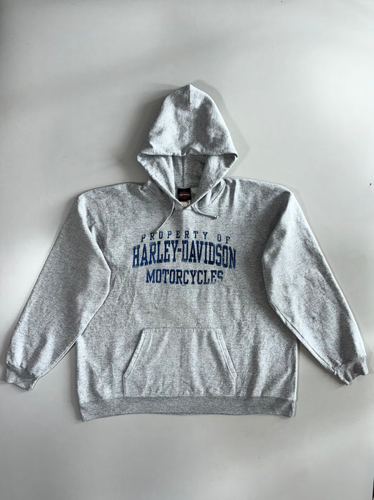 Harley-Davidson “Property Of” Motorcycles Grey Pullover Hoodie (2XL)
