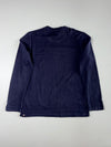 Y2K Puma Navy Long Sleeve Tee with Yellow Shoulder Logo – (L)