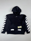 Off-White Virgil Abloh Diagonal Stripe Spray Hoodie Black Men’s (3XL/4Xl)
