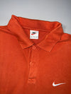 Vintage 90s Nike Mini Swoosh Orange Polo T-Shirt (XL)