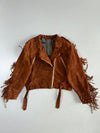Vintage Studded Suede Fringe Moto Jacket Women’s (S)