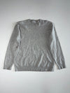 Carhartt WIP Grey Heather Crewneck Knit Sweater with Square Hem Label (M)