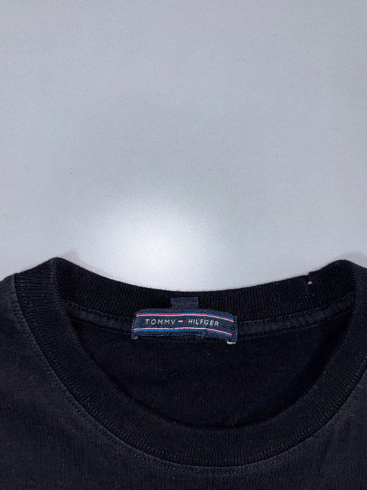 Tommy Hilfiger Flag Logo Long Sleeve Tee – Black (M)