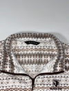 Black Yak Nordic Pattern Fleece Full-Zip Jacket – Cream/Brown (S)