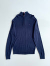 Tommy Hilfiger Navy Merino Wool Quarter-Zip Sweater – Size (XL)