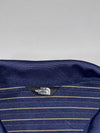 The North Face Navy Striped Long Sleeve Polo (XL)
