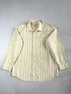 Vintage Emporio Armani Cream Striped Button Up Shirt (L)