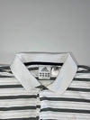 Adidas Golf Striped Polo Shirt White/Black Multi-stripe (M)