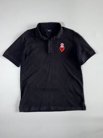 MLB NY Yankees Heart Patch Polo – Black (L)