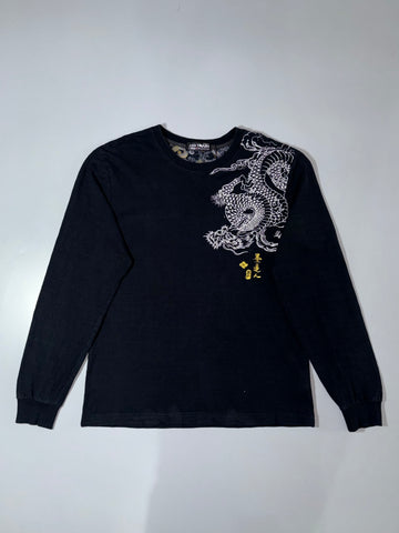 Big Train Osaka Dragon Embroidered Long Sleeve Tee  (L/XL)