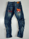 Bobson Jeans Distressed Whisker Wash Denim (W:32|L:44)