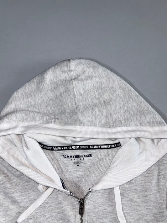 Tommy Hilfiger Sport Full-Zip Hoodie Heather Grey/White (S)