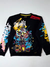 Screenshot Graffiti Skull Embroidered Streetwear Crewneck (M)