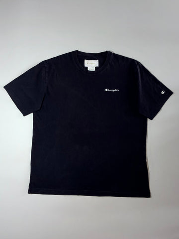 Champion Script Logo T-Shirt – Black  (2XL)