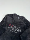 FILA Black Velour Embroidered Logo Sweatshirt – (S)