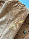 Vintage Tan Suede Bomber Jacket(L)