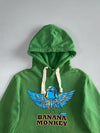 Banana Monkey Green Graphic Hoodie (M)