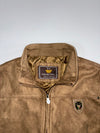 Vintage E.A Collection Italian Sued Bomber Leather Jacket (Zouble zipper) (M)