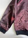 McDonnell Douglas T-45A Goshawk Military Aviation Embroidered Back Patch Acetate Satin Bomber Jacket Burgundy (XL)