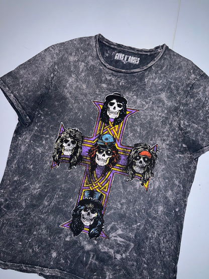 !                                                                     Guns & Roses Original Vintage Acid wash tee (XL/2XL)