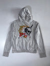 Nippon Blue Japanese Graphic Hooded Embroidered Sweatshirt (Grey) (M/L)