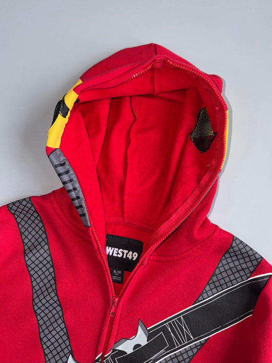 West49 Ninja Full Zip Up Hoodie | Red | (S)