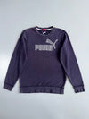 Puma Crewneck Sweatshirt | Navy Purple | Embroidered Logo (M)