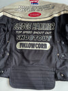 Yellow Corn Black Running Project Racing Moto Jacket with Patches Padded (L)