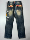 J950 (Amaterasu) Embroidered Crane Jeans (W:32 |L:43)