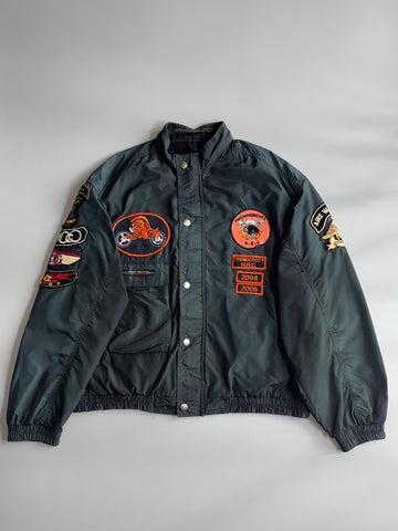 Harley-Davidson | Black Patched Biker Bomber Jacket (XXL)