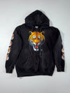 Vintage Y2K Tiger Graphic Zip-Up Hoodie – (M)