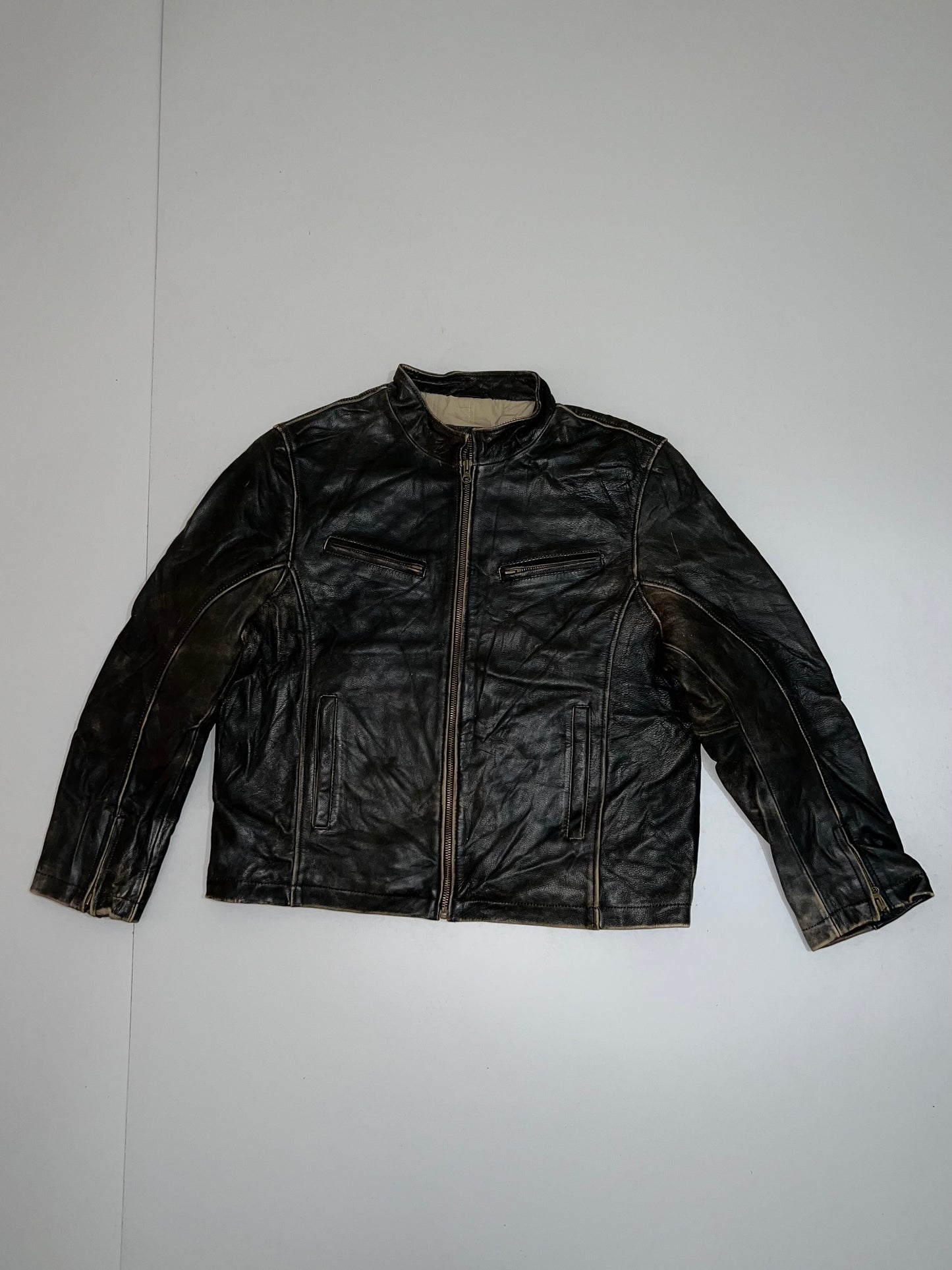 ZSuper Premium Original Leather *STRUCTURE Rare Jacket (L)