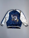 ZVintage Japanese Sukajan Bomber Jacket - Embroidered Cranes & Sakura (L)