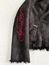 Ed Hardy by Christian Audigier Y2K Black Faux Shearling Biker Jacket Women’s (S)