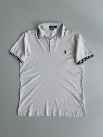 Polo Ralph Lauren White Custom Slim Fit Polo T-Shirt (M)