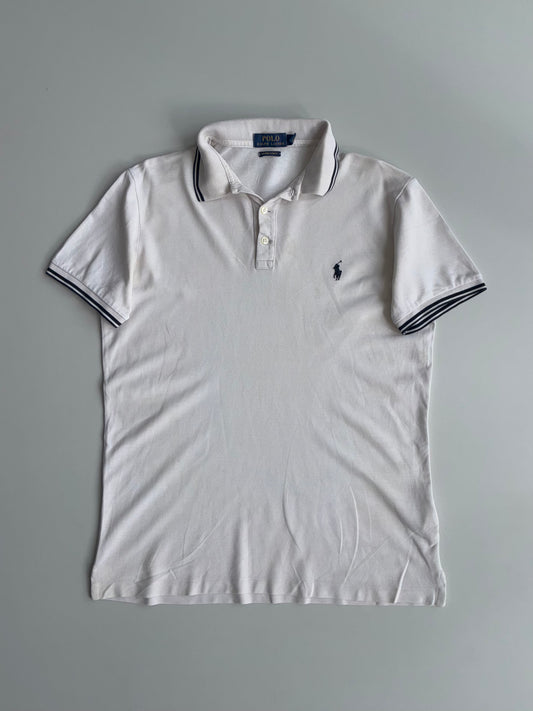 Polo Ralph Lauren White Custom Slim Fit Polo T-Shirt (M)