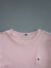 Tommy Hilfiger Light Pink 100% Cotton Long Sleeve Crewneck Tee Flag Logo | Made in India Size (XS)