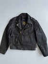 First Gear Original Genuine Leather Vintage Biker Jacket (M)