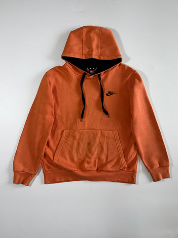 Nike Team Pullover Hoodie with Contrast Hood Lining – Orange/Black – (S)