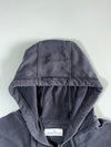 Stone Island Zip-Up Hoodie – Black, Garment Dyed, Men’s  (L/XL)