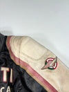 Vintage Ducati Meccanica Black & Cream Leather Racing Jacket (PADDED) (S)